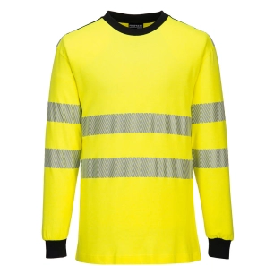 tee shirt modaflame pw3 hv - taille xs - jaune/noir - portwest