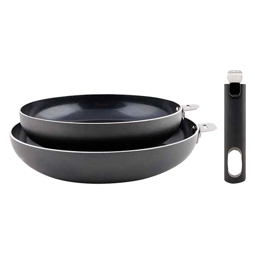 click amovible set 2 poeles 24/28 alu revetu ceramique - cosy et trendy billiet