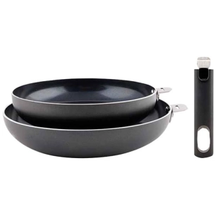 click amovible set 2 poeles 24/28 alu revetu ceramique - cosy et trendy billiet