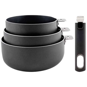 click amovible set de 3 casseroles 16/18/20 alu revetu ceramique - cosy et trendy billiet