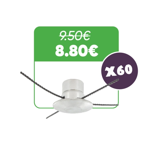lot de 60 têtes universelle multifils tout alu avec bol glisseur.