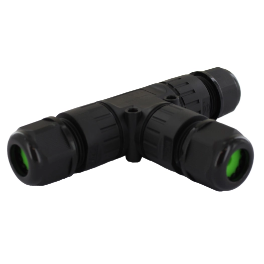 connecteur de câble en forme de t étanche à la poussière et à l'eau, 3 connexions à pince pour le câble d'installation.utilisez