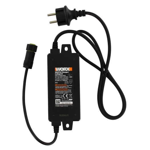 transformateur d'alimentation de station de charge (100-240v,24-28v,50w) pour robots tondeuses worx, modèles wg757e, wr143e, wr1