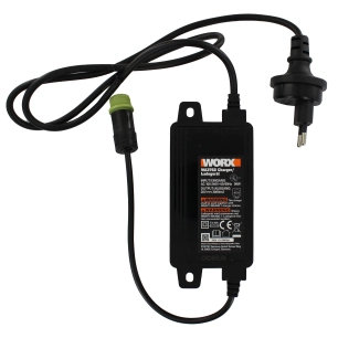 transformateur d'alimentation de station de charge (100-240v,20v,90w) pour robots tondeuses worx, modèles wr143e, wr153e, wr155e