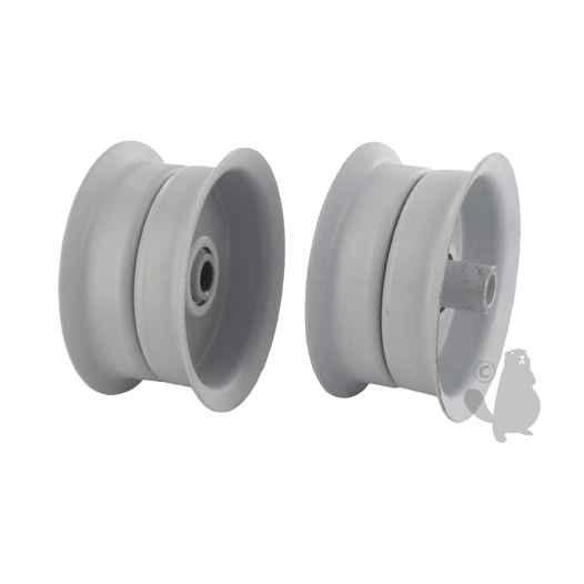 poulie tendeur à gorge plate adaptable ayp avec rebords adaptable. remplace origine 6109j. ø: ext:82,55mm alésage:9,5mm.