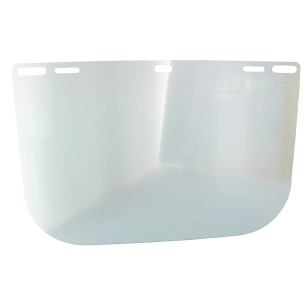 visière de rechange en plastique polycarbonate. h de visière: 190mm. norme en166 b. se monte sur notre 9102127.