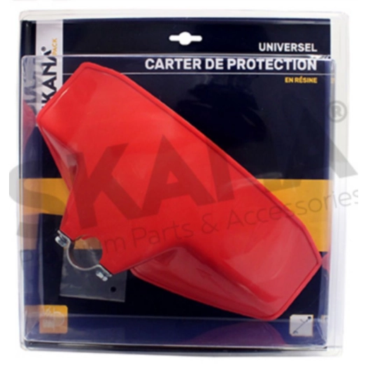 carter de protection pour débroussailleuses à dos. livré avec inserts caoutchoucs pour adaptation sur le tube de transmission de