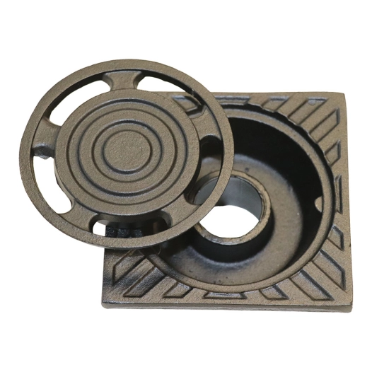 drain de terrasse en aluminium anthracite 15 x 15 cm