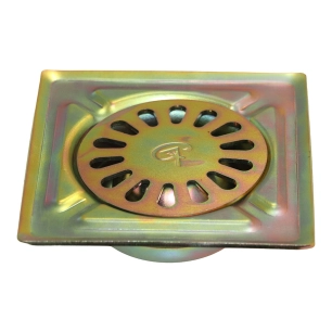 évacuation de terrasse, acier bichromaté, iron, 25 x 25 cm