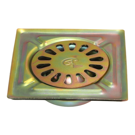 évacuation de terrasse, acier bichromaté, iron, 30 x 30 cm