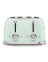 toaster 4tranches annees 50 6niveaux 3prog acier embouti vert d eau - smeg pem