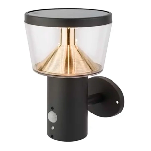 applique solaire murale avec détecteur de mouvement, éclairage fixe, 40 led, 600 lm