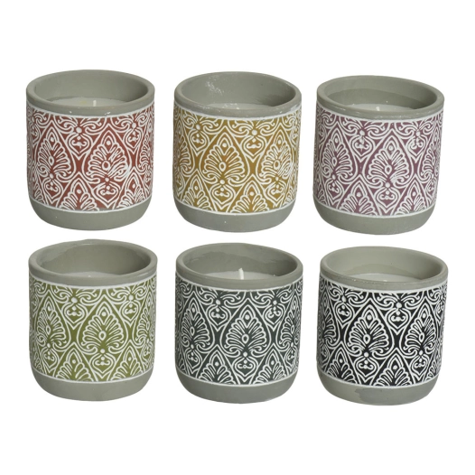 2 bougie parfumée à la citronnelle, couleurs assorties, ø9 x 9 cm