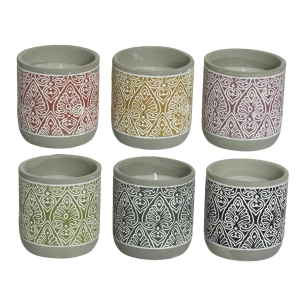 2 bougie parfumée à la citronnelle, couleurs assorties, ø9 x 9 cm