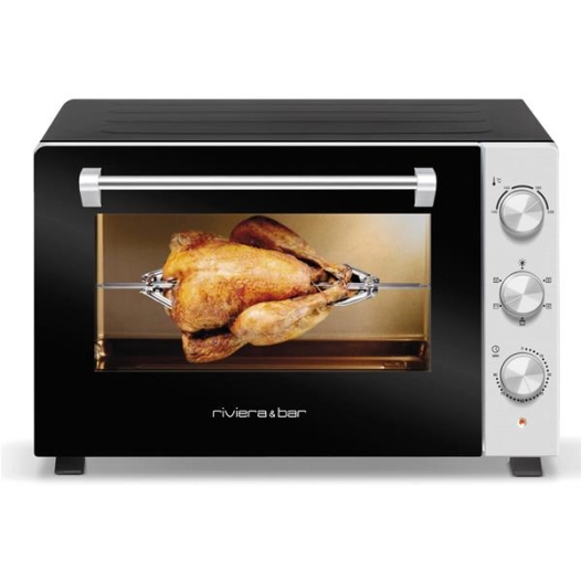four 46l 1800w 5 modes de cuisson double paroi tb min 120mn plat d32cm noir inox - arb - riviera bar