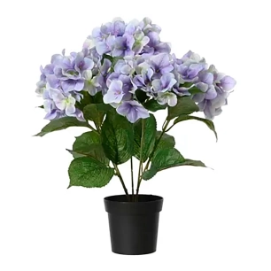 pot d'hortensia lilas en polyester, ø28 x 46 cm