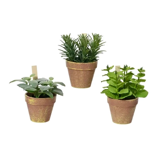 plante artificielle en plastique, ø15 x 15 x 17 cm, modèles divers