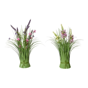 bouquet de fleurs de lavande en polyester, 13 x 13 x 30 cm, couleurs assorties