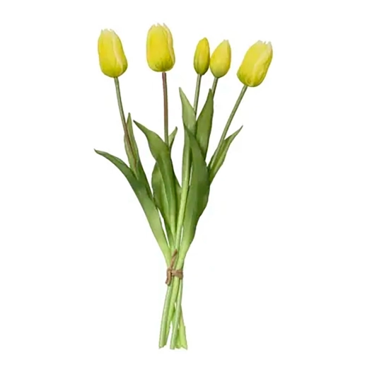 bouquet de tulipes blanches en polypropylène, 15 x 15 x 40 cm