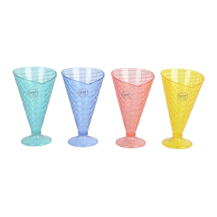 gobelets coniques réutilisables, couleurs assorties, lot de 4 unités