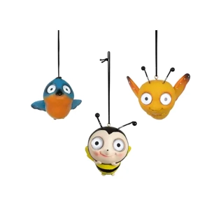 figurines d'animaux à énergie solaire avec 2 led, à suspendre. modèles variés