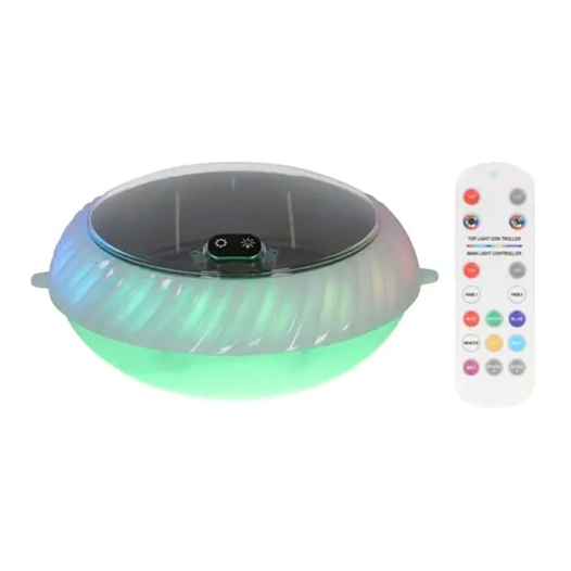 lampe solaire flottante avec 20 led, 70 lm, ip68 et 10 fonctions