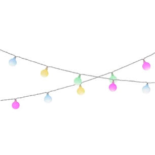 guirlande lumineuse solaire rechargeable, 30 led, lumière multicolore, ip44, 2,9 m