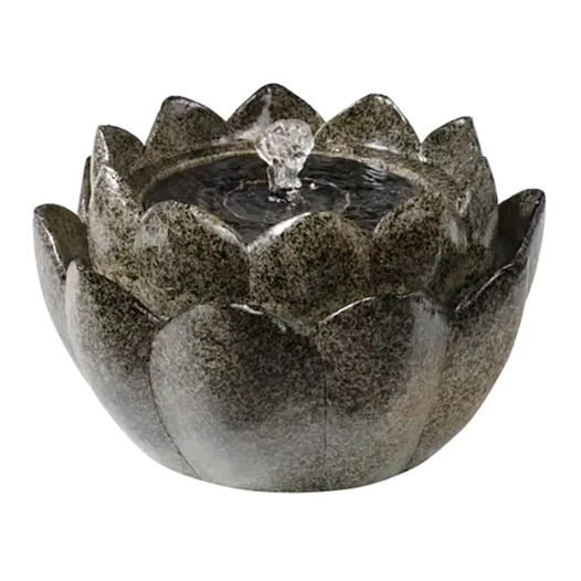 fontaine solaire en forme de fleur, en polyrésine, pour usage extérieur, ip68