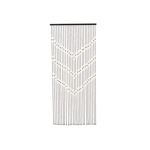 rideau à rayures en bambou et tringle en bambou, dimensions 90 x 200 cm