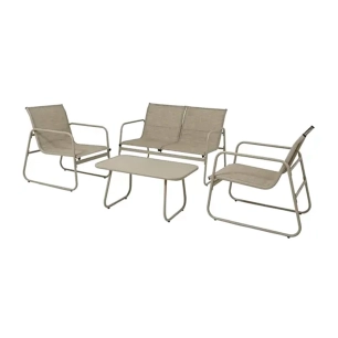 ensemble de jardin beige 4 pièces, modèle bogota