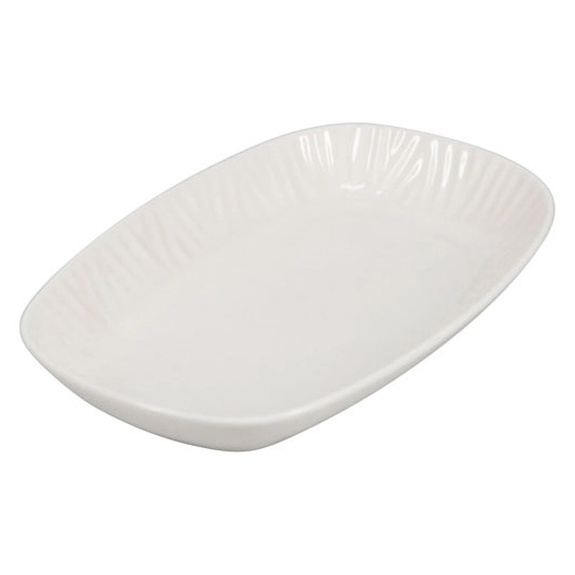 plat ã  servir 24,5x16cm blanc vista - fine dining living
