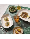 plat ã  servir 24,5x16cm blanc vista - fine dining living