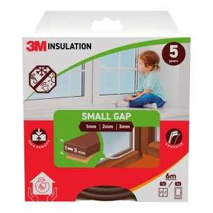 joint d'isolation classique pour petits espaces 1 - 3 mm, marron, 6 m
