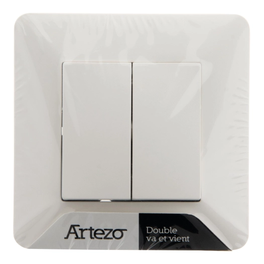 Double va-et-vient encastrable 10A – ARTEZO Blanc