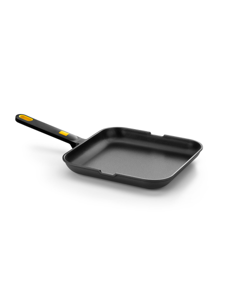 Poêle à griller lisse BRA Daily Pro 28cm Fonte d'aluminium, revêtement antiadhésif - BRA