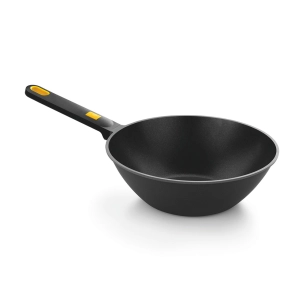 wok en fonte d'aluminium avec revêtement antiadhésif triple couche, daily pro, ø28 cm