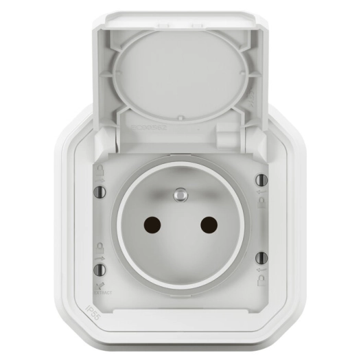 2p+t f/b blanc encastre