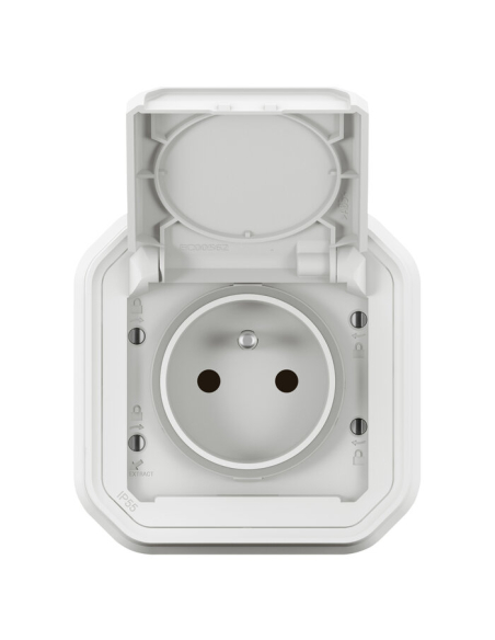 2p+t f/b blanc encastre