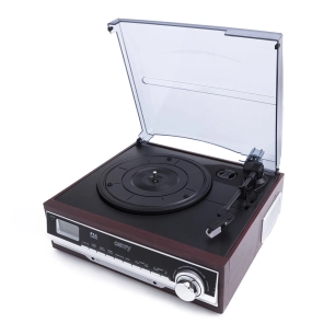 platine vinyle avec radio pll, haut-parleurs intégrés cr 1113, 33 x 32 x 15 cm