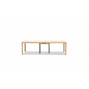 table console extensible aluminium finition bois - roko - morel ld