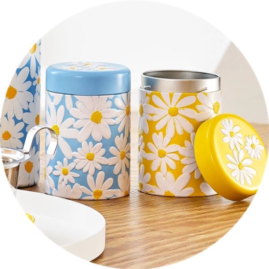 boã®te ã  cafã©/thã© - daisy 125g - brussel steel eigenart