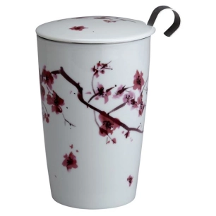 tasse en porcelaine - teaeve cherry blossom - brussel steel eigenart
