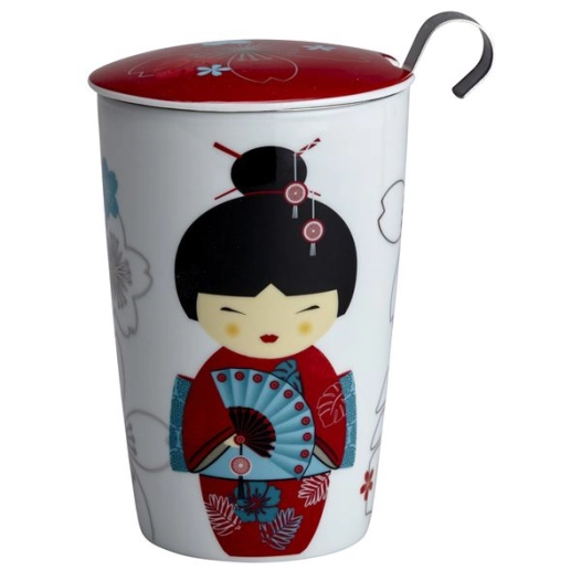 tasse en porcelaine - teaeve little geisha red - brussel steel eigenart