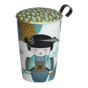 tasse en porcelaine - teaeve new little geisha petrol - brussel steel eigenart