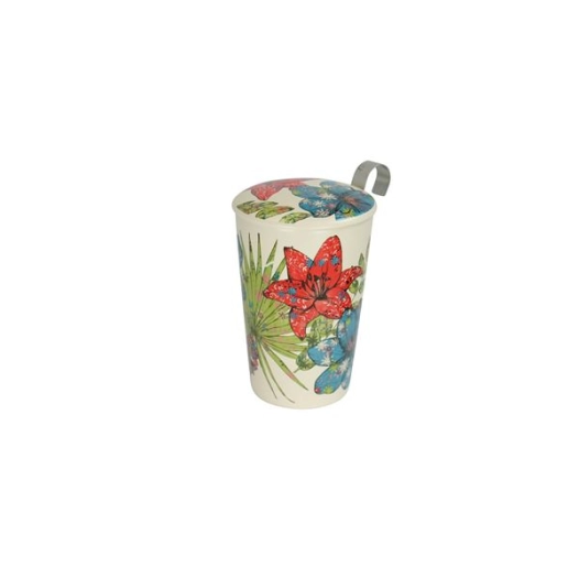 tasse en porcelaine - teaeve rustic flowers - brussel steel eigenart