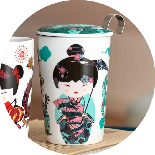 tasse en porcelaine - teaeve sweet little geisha water - brussel steel eigenart