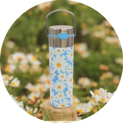gourde -leeza daisy blue - brussel steel eigenart