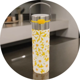 gourde -leeza daisy yellow - brussel steel eigenart