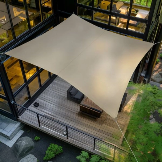 voile rivage rectangulaire 4 x 3 m ardoise - morel ld