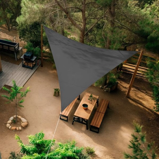 voile rivage triangulaire 5 m de cã”tã‰ ardoise - morel ld